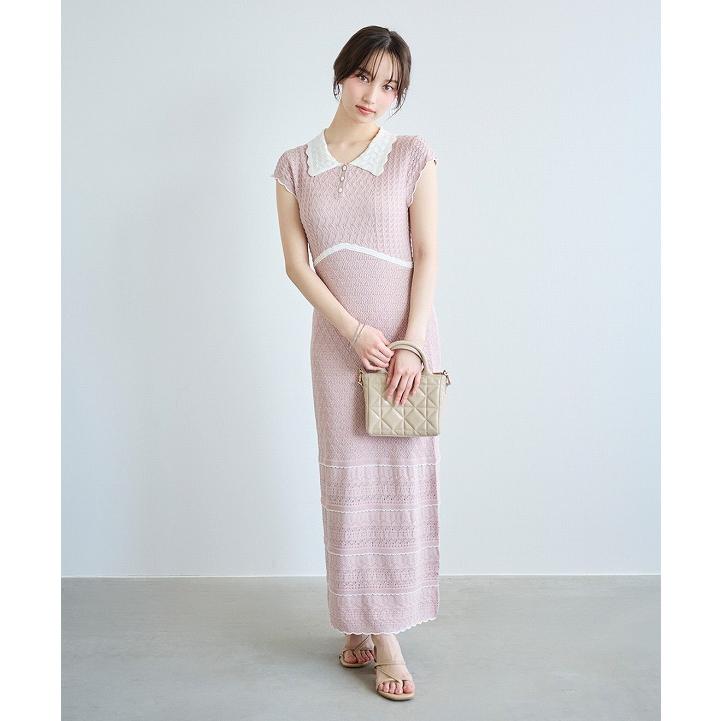 SOLD OUT】LILLIAN CARAT リリアンカラット シャツカラーラメクロシェ