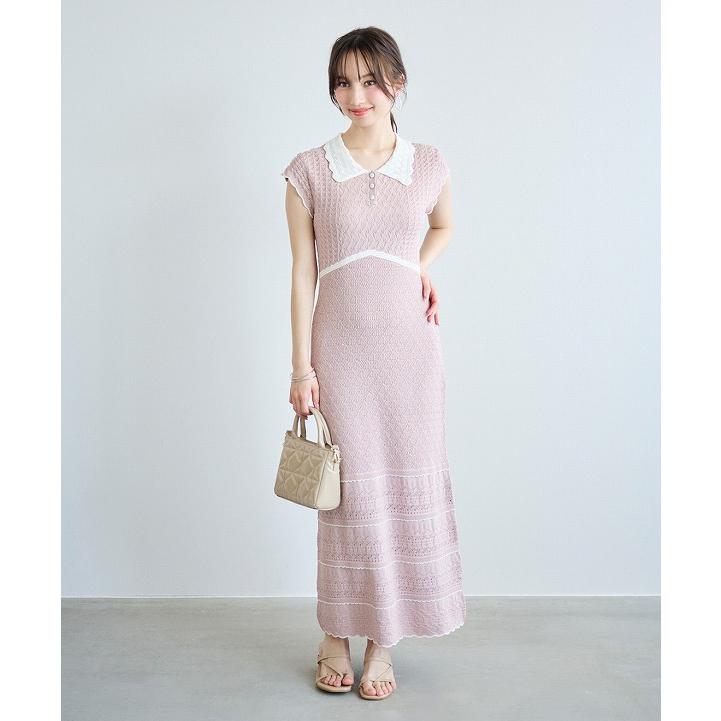 SOLD OUT】LILLIAN CARAT リリアンカラット シャツカラーラメクロシェ