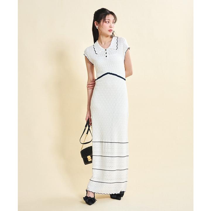 SOLD OUT】LILLIAN CARAT リリアンカラット シャツカラーラメクロシェ