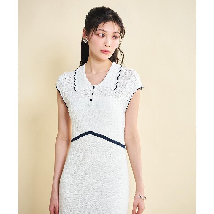 SOLD OUT】LILLIAN CARAT リリアンカラット シャツカラーラメクロシェ