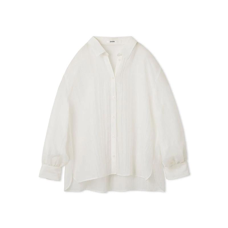 SNIDEL - 最終お値下げ♡SNIDELスナイデル2025新作シンプルシアーシャツドット SNIDEL ＼期間限定15%OFF+2点購入で10%OFFクーポン有／即日発送