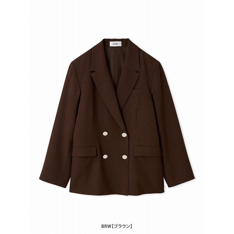 【本日発送可】SNIDEL メタルボタンテーラードジャケット　ブラウン SNIDEL ジャケット テーラードジャケット Sustainableメタル