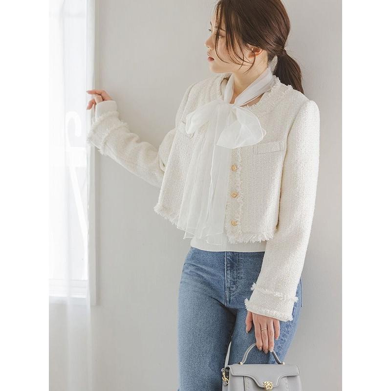 SNIDEL ツイードジャケット ツイードジャケット（ノーカラージャケット）｜SNIDEL