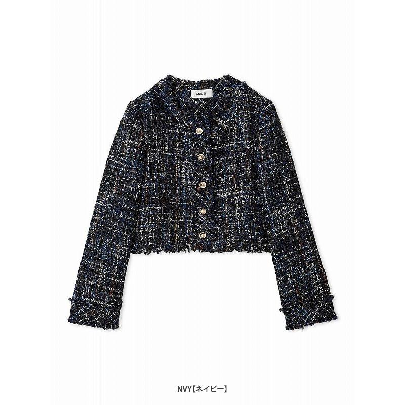 新作新品タグ付き　スナイデル♡ ツイードジャケット ツイードジャケット（ノーカラージャケット/コート）｜SNIDEL