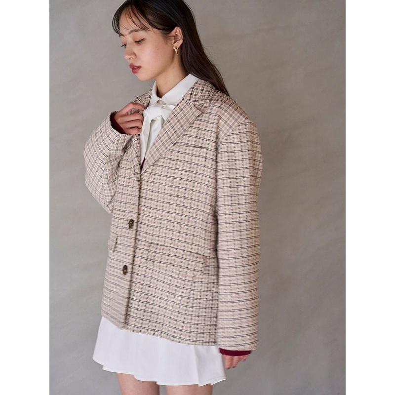 SNIDEL バリエニットジャケット コート ツイード 23AW スナイデル SNIDEL（スナイデル）の「バリエニットジャケット（ノーカラー