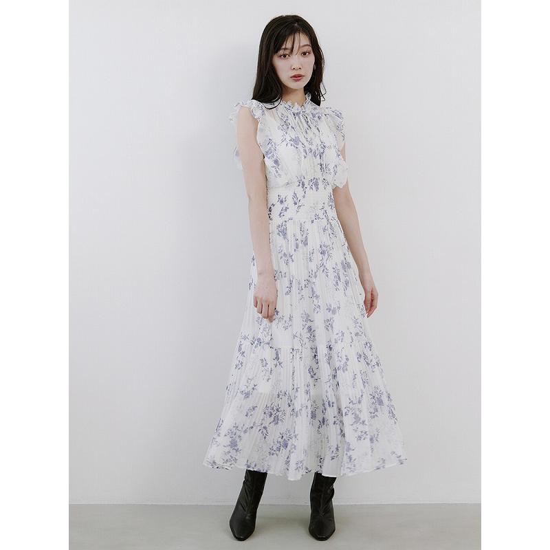 SNIDEL Sustainableプリントプリーツワンピース オフホワイト snidel プリントプリーツワンピース - メルカリ