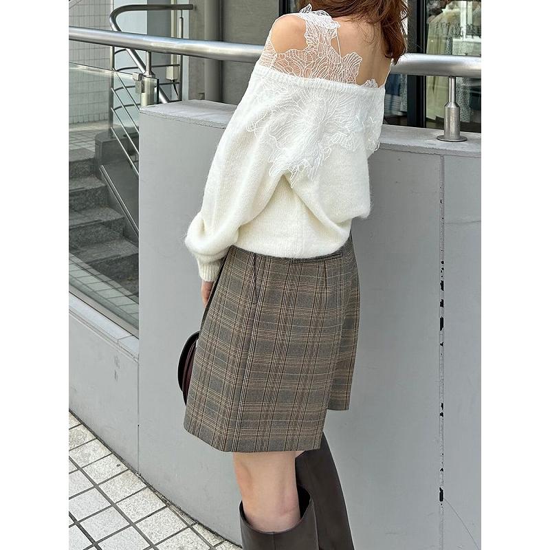 snidel レースニットプルオーバー　完売品 レースカラーニットプルオーバー | スナイデル(SNIDEL) | マルイ