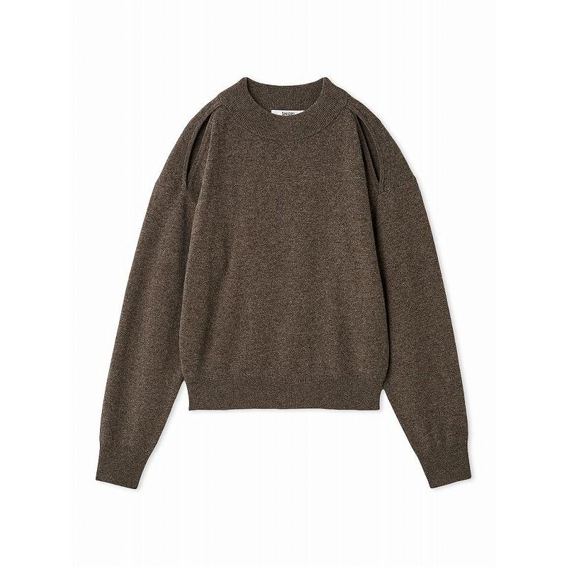 正規品 snidel コールドショルダーニットプルオーバー モカ MOC SNIDEL - 正規品 snidel コールドショルダーニットプルオーバー モカ