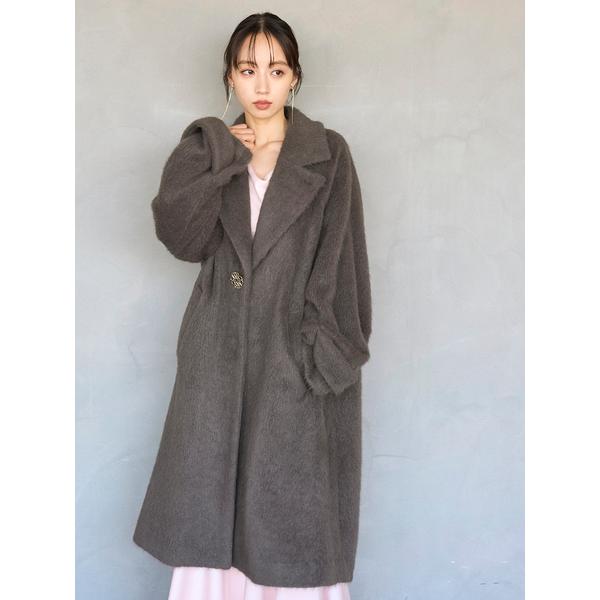 snidel スナイデル　シャギーロングコート　ベージュ　BEG SNIDEL（スナイデル） (12%OFF) シャギーロングコート 24秋冬