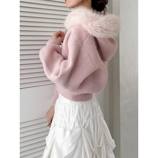 【ほぼ未使用】公式　スナイデル　SNIDEL ファーニットフーディ SNIDEL - 【USAGI ONLINE限定】ファーニットフーディの通販 by tama's