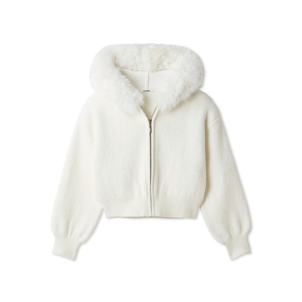 【新品】SNIDELファーフードパーカー アイボリー SNIDEL（スナイデル） ＼期間限定10%OFF／即日発送/SNIDEL Sustainable