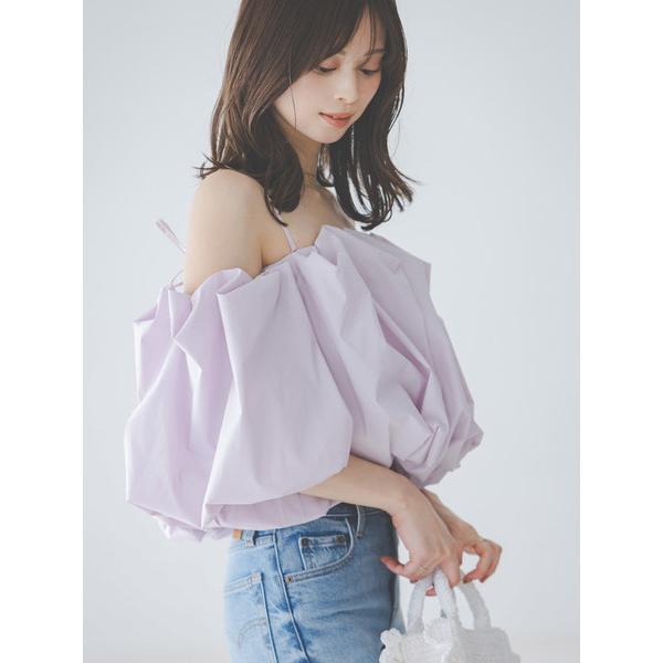 再入荷＼期間限定15%OFF／即日発送/SNIDEL スナイデル  オフショルタックバルーンブラウス SWFB261168  26SS 2026春夏 キャンセル返品不可の画像