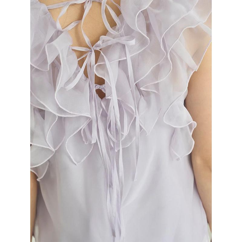 snidel ノースリフリルチュニック SNIDEL（スナイデル） (期間限定10%OFF&300円OFF) ノースリフリル