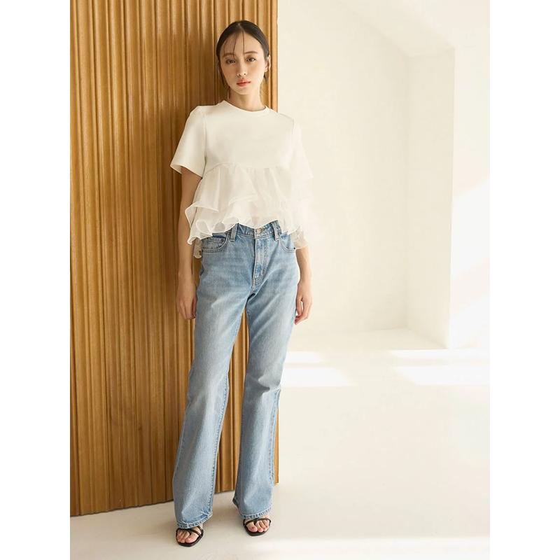 snidel スナイデル ボリュームスリーブカットドッキングPO 白 SNIDEL（スナイデル） 【SOLD OUT】＼期間限定10%OFF／SNIDEL