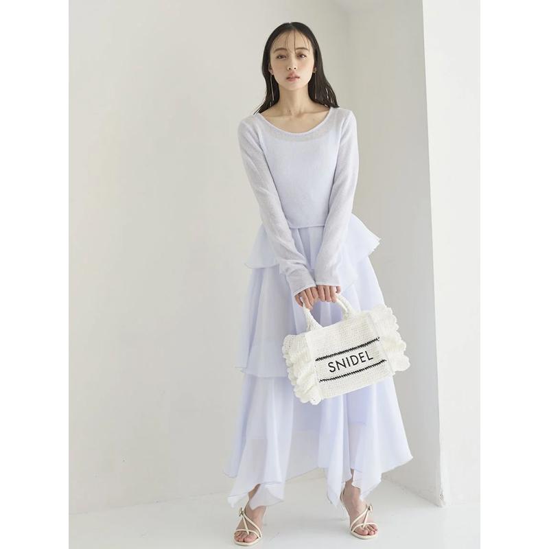 ＼期間限定10%OFF／即日発送/SNIDEL スナイデル  ブレーズフリルロゴショルダーバッグ SWGB261652  26SS 2026春夏 キャンセル返品不可の画像