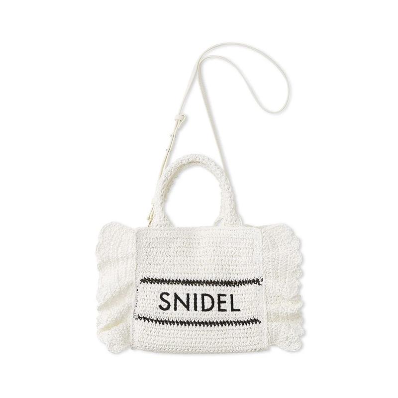 JADEX 公式アカウント 02 SNIDEL フリルロゴバッグ SNIDEL（スナイデル） フリルキルティングロゴバッグ swgb254639