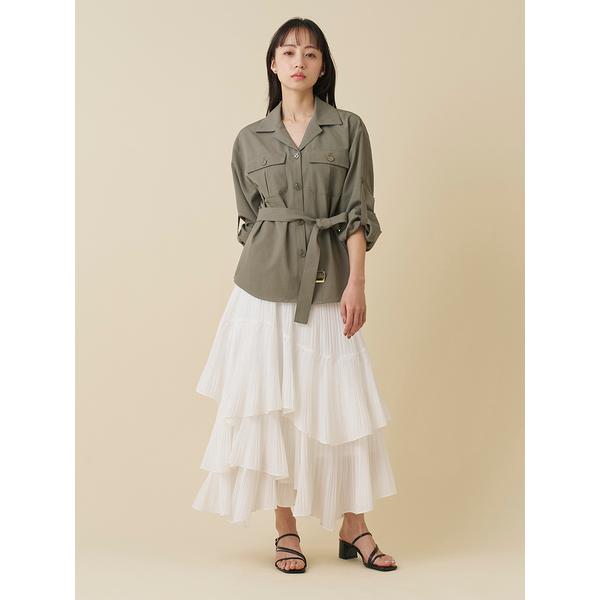 ＼期間限定10%OFF／即日発送/SNIDEL スナイデル  ボリュームティアードスカート SWFS262128  2026春夏の画像