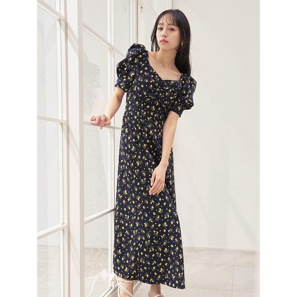 ＼期間限定10%OFF／即日発送/SNIDEL スナイデル  Sustainableフルーツプリントパフスリワンピース SWFO262015  2026春夏の画像