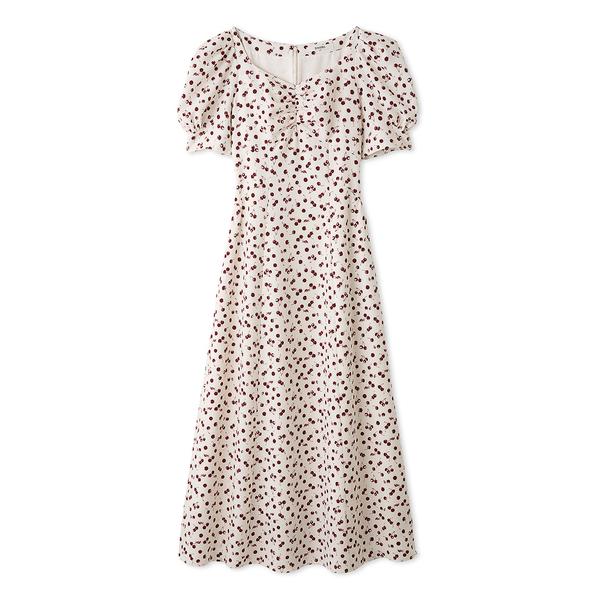 ＼期間限定10%OFF／即日発送/SNIDEL スナイデル  Sustainableフルーツプリントパフスリワンピース SWFO262015  2026春夏の画像