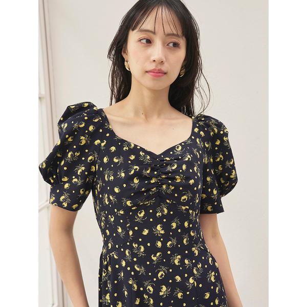 ＼期間限定10%OFF／即日発送/SNIDEL スナイデル  Sustainableフルーツプリントパフスリワンピース SWFO262015  2026春夏の画像
