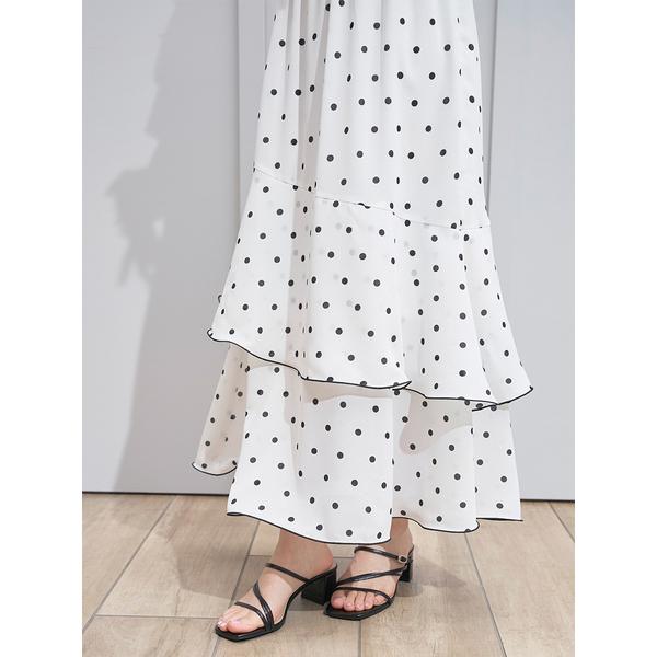 ＼期間限定10%OFF／即日発送/SNIDEL スナイデル  フリルスリーブバリエプリントワンピース SWFO262030  2026春夏の画像