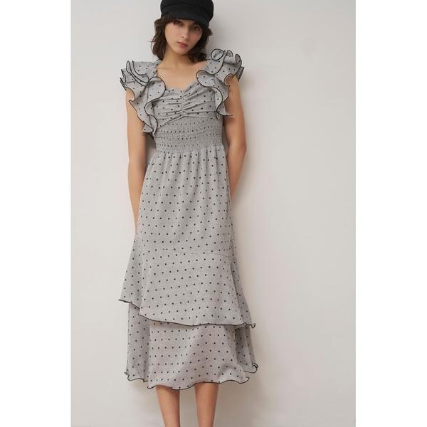 ＼期間限定10%OFF／即日発送/SNIDEL スナイデル  フリルスリーブバリエプリントワンピース SWFO262030  2026春夏の画像