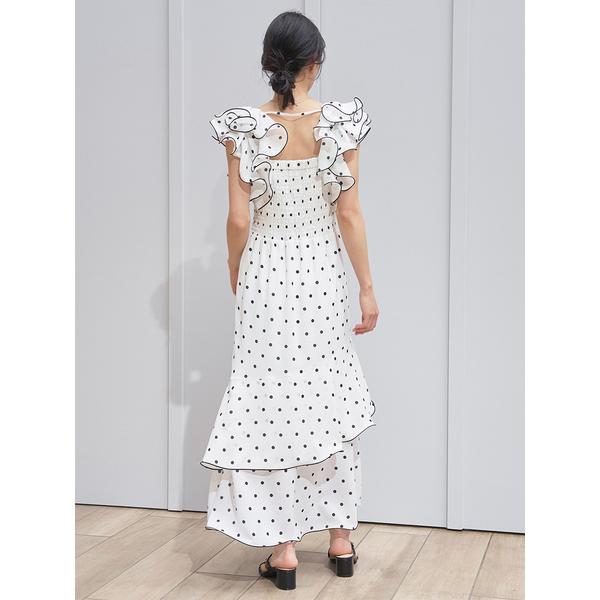 ＼期間限定10%OFF／即日発送/SNIDEL スナイデル  フリルスリーブバリエプリントワンピース SWFO262030  2026春夏の画像