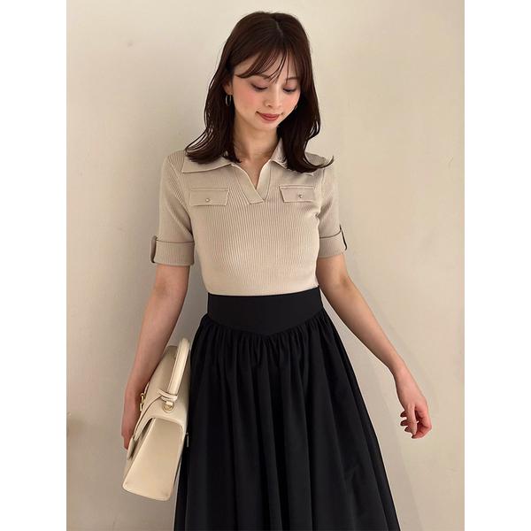 ＼期間限定10%OFF／即日発送/SNIDEL スナイデル  スキッパーニットドッキングワンピース SWNO262066  2026春夏の画像