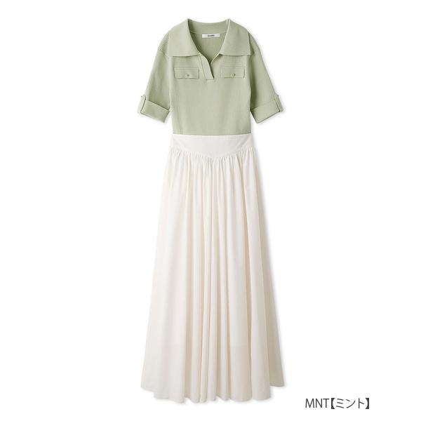 ＼期間限定10%OFF／即日発送/SNIDEL スナイデル  スキッパーニットドッキングワンピース SWNO262066  2026春夏の画像