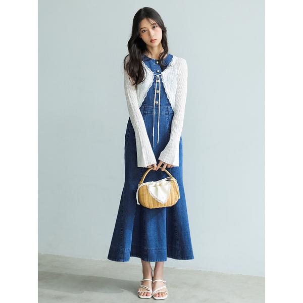 ＼期間限定10%OFF／即日発送/SNIDEL スナイデル  レーストリムクロップドカーディガン SWNT262061  ネコポス送料無料 2026春夏の画像