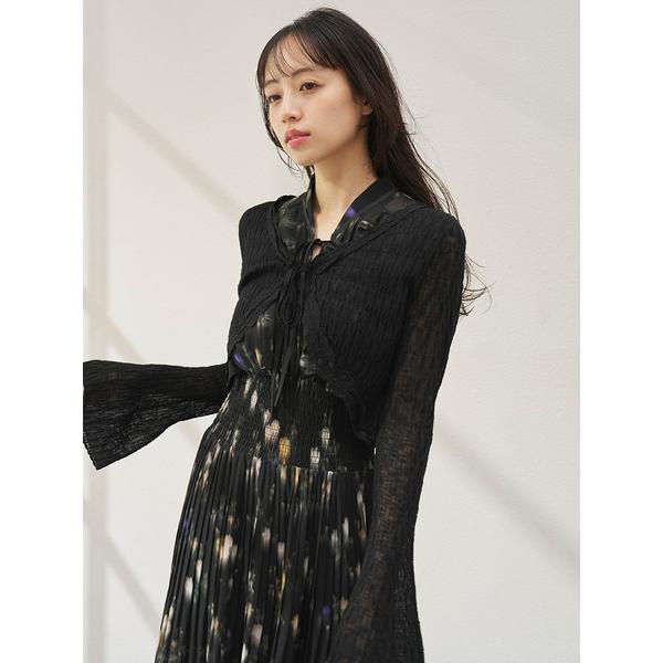 ＼期間限定10%OFF／即日発送/SNIDEL スナイデル  レーストリムクロップドカーディガン SWNT262061  ネコポス送料無料 2026春夏の画像
