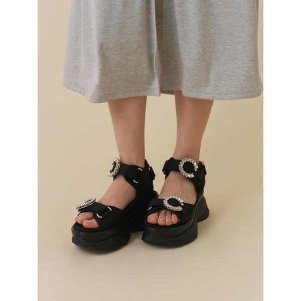 ＼期間限定10%OFF／即日発送/SNIDEL スナイデル  スニーカーソールビジューサンダル SWGS262629  2026春夏の画像