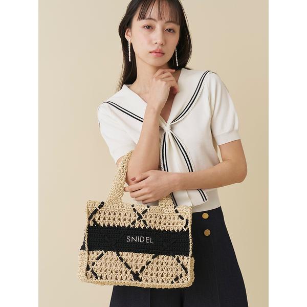 スナイデル　かごバッグ　ペーパークロシェトート SNIDEL（スナイデル） ＼期間限定12%OFF+2BUY10%OFFクーポン有／即日