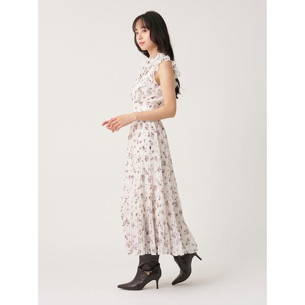 【美品】SNIDEL Sustainableフリルプリーツワンピース 花柄 0 SNIDEL（スナイデル） ＼期間限定10%OFF／即日発送(火曜除く)/SNIDEL