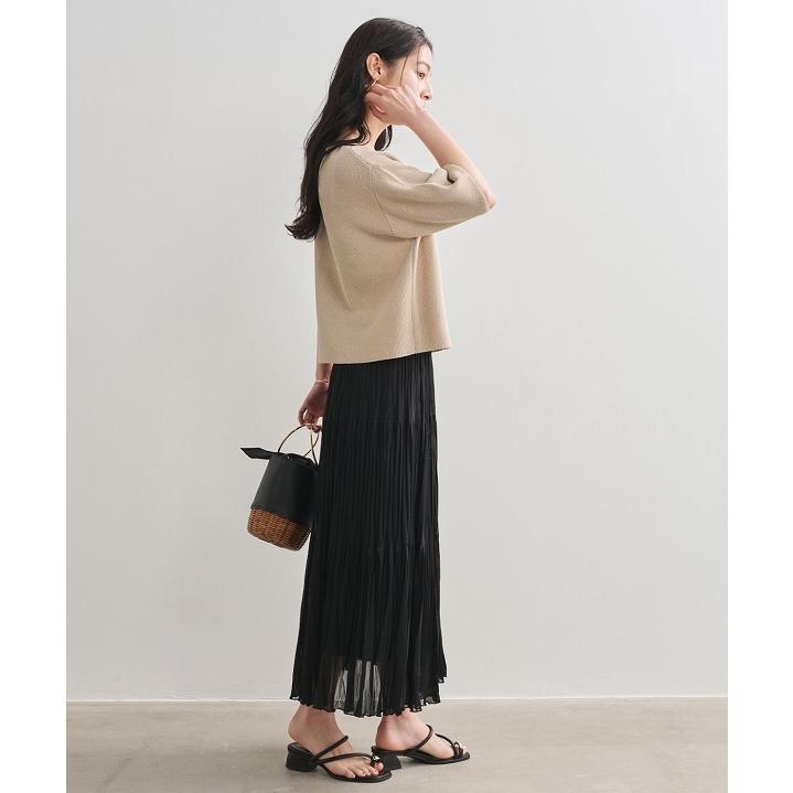 即日発送/Stola. ストラ 5分袖和紙ニットプルオーバー 26537116 26FW