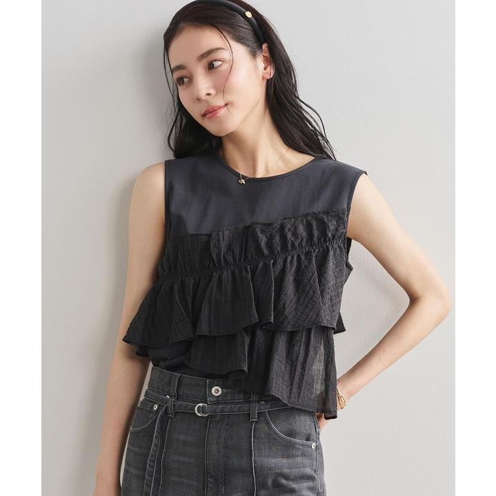 SOLD OUT】Stola. ストラ フリルドッキングカットソープルオーバー