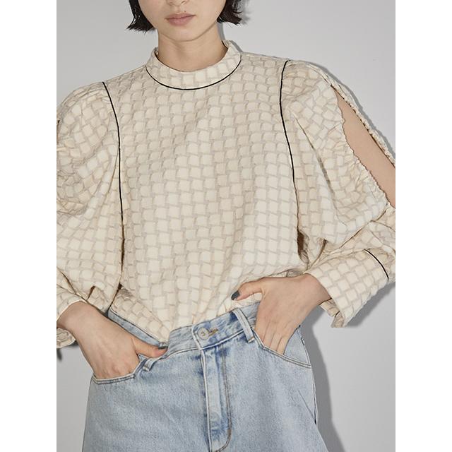 SOLD OUT】TODAYFUL トゥデイフル/Openshoulder Jacquard Blouse