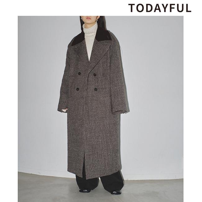 即日発送/TODAYFUL トゥデイフル Doublecollar Tweed Coat 12320011 