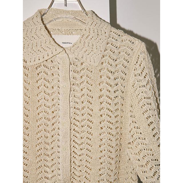 【SOLD OUT】TODAYFUL トゥデイフル /Lace Knit Shirts 12210503  2024春夏 キャンセル返品不可｜real-co｜05