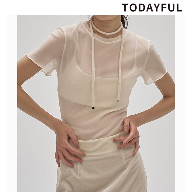 トップス todayful Soft Mesh T-shirts Soft Mesh T-shirts（カットソー/Tシャツ）｜TODAYFUL（トゥデイ