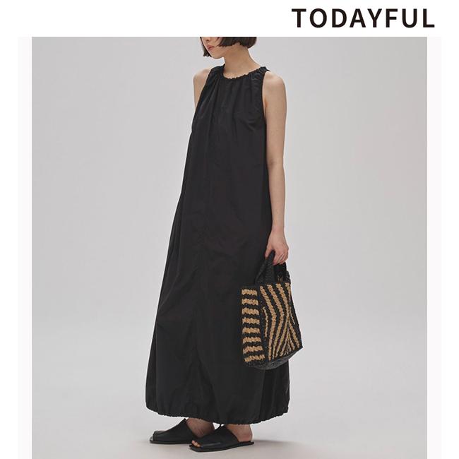 TODAYFUL トゥデイフル　ギャザーバルーンドレス　ブラック　36 TODAYFUL ＼10%OFF 5/18(月)まで／土日も即日発送/TODAYFUL トゥデイ
