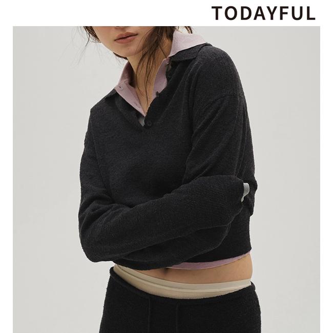 TODAYFUL 1〜3日以内に発送/TODAYFUL トゥデイフル Layered Polo Knit