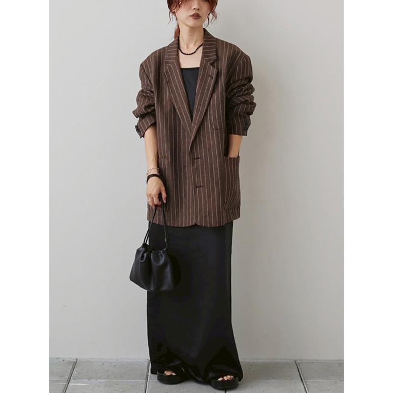 予約商品/TODAYFUL トゥデイフル Boyfriend Stripe Linen Jacket 12610108 3月中〜4月中入荷予定 26春夏 キャンセル返品不可