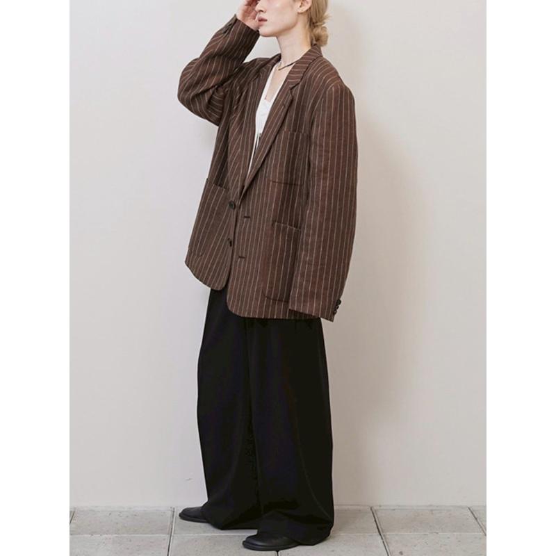 予約商品/TODAYFUL トゥデイフル Boyfriend Stripe Linen Jacket 12610108 3月中〜4月中入荷予定 26春夏 キャンセル返品不可