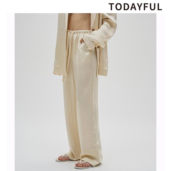 TODAYFUL 土日も即日発送/TODAYFUL トゥデイフル Satin Easy Pants