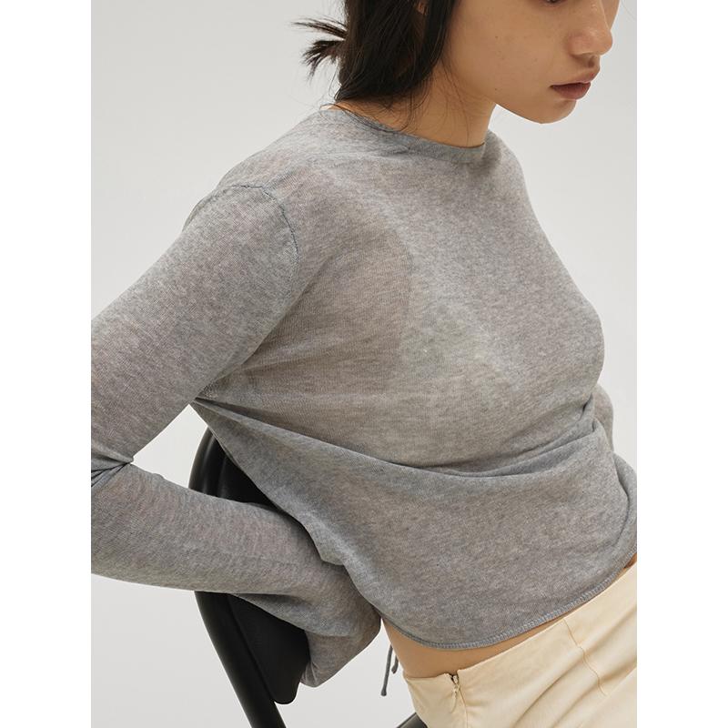 【新品】 Compact Sheer Knitcardigan ⠀ ◾︎ Compact Sheer Knitcardigan ⠀ 14,300- ( white / gray