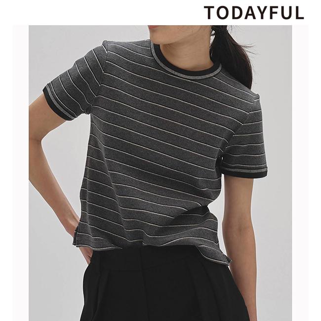 TODAYFUL 【SOLD OUT】TODAYFUL トゥデイフル Border Ringer Tee