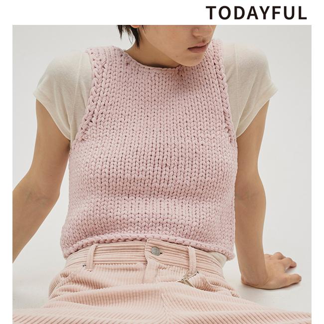 TODAYFUL 土日も即日発送/TODAYFUL トゥデイフル Hand Knit Vest