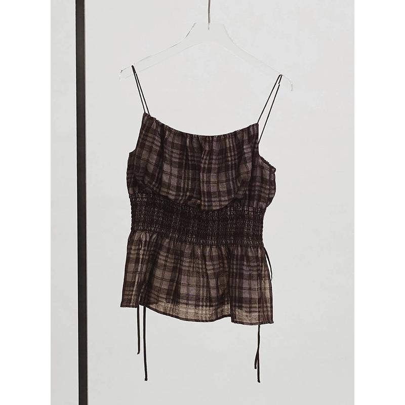TODAYFUL 即日発送/TODAYFUL トゥデイフル Check Jacquard Camisole