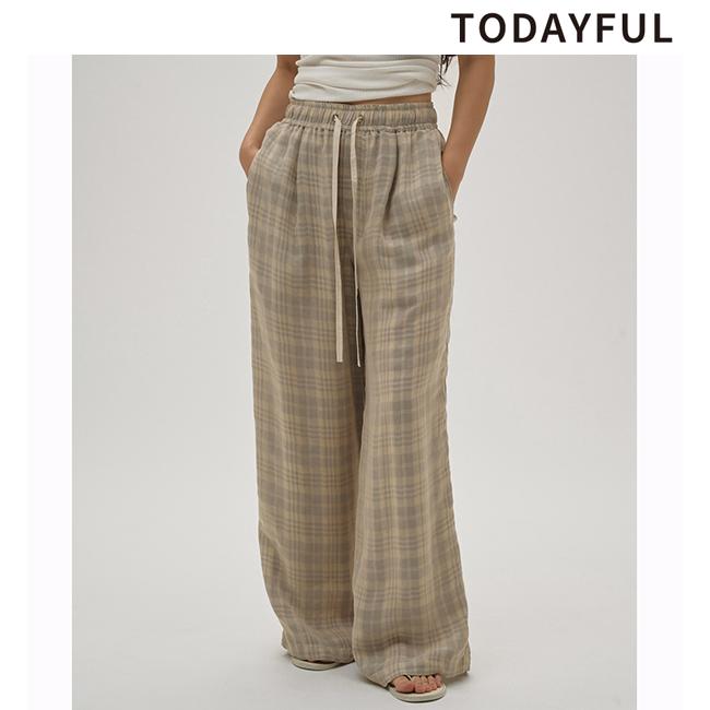 とき様 C6896 TODAYFULパンツ TODAYFUL 即日発送/TODAYFUL トゥデイフル Check Jacquard Pants